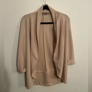 Seven Sisters Cream Open Blazer. Size Medium